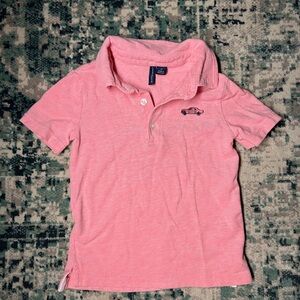 Janie and Jack Coral Polo Shirt with Car